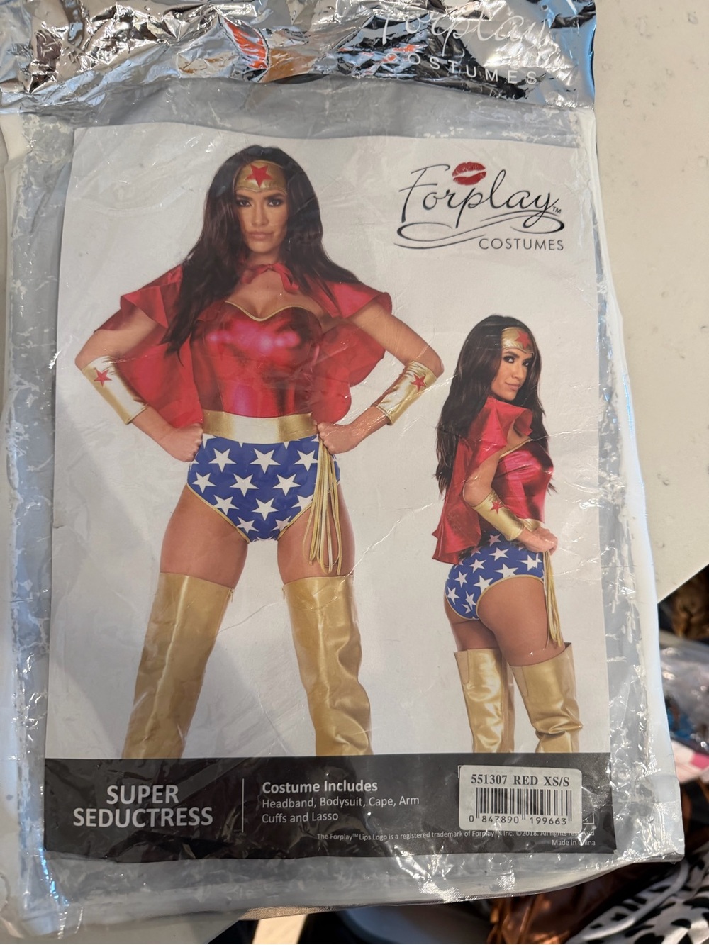 Forplay Super Seductress Wonder-Inspired Costume - Red & Gold